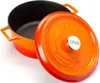 LAVA Garnek metalowy Ø 28 cm 67 L żeliwny pomarańczowy Podgląd zdjęcia produktu 1