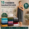 Komfortec 2er Saunatuch Set 80x200 cm aus 100% Baumwolle, Produktbild-Vorschau 6
