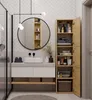 Schmaler Schrank für das Badezimmer MARGO – Eiche Artisan Produktbild-Vorschau 4