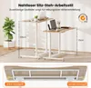 COSTWAY Bureau en forme de C avec roulettes, hauteur Voir les images du produit 4