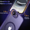 A close-up marketing image of a purple iPhone case, highlighting its protective features. Náhled obrázku produktu
