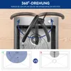 Küchenarmatur Edelstahl Schwarz 360° Drehbar, Wasserhahn Produktbild-Vorschau 8