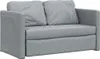 The Living Store Bodensofa mit Schlaffunktion Hellgrau Produktbild-Vorschau 5