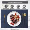 6 Stück 45*30cm Leder Tischsets Abwaschbar, Wasserdicht Produktbild-Vorschau 2