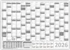 XXL Wandkalender Wandplaner 2026 grau (gerollt) DIN A0 Produktbild-Vorschau 1