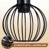 ZMH Tischlampe Schwarz Holz Tischleuchte Vintage Produktbild-Vorschau 6