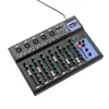 7kanálový DJ mixér Bluetooth USB Live Audio Mixer Zesilovač Náhled obrázku produktu 7