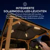 Zedernholz Gazebo KAPS mit Solar - 330cm x 330cm, braun Produktbild-Vorschau 12