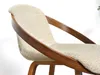 Chaise de bar design HODA - noyer / beige Voir les images du produit 9
