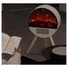 A person is reading a book next to a modern electric fireplace. Produktbild-Vorschau
