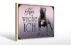 Holzschild Hund 30x20cm Pit Bull Terrier hier wache ich Produktbild-Vorschau 1