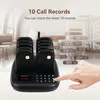 A restaurant pager system with multiple pagers and a charging base, with a hand interacting with the base, set against a blurred background of a restaurant interior. Anteprima dell’immagine prodotto