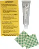 An instructional sheet, a tube of silicone adhesive, and double-sided tape for mounting a dispenser. Produktbild-Vorschau