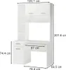 Vicco Schreibtisch Crossline, 120.1 x 59.5 cm, Weiß Produktbild-Vorschau 3