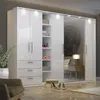 Kleiderschrank Regal weiß OLMO-83 mit 6 Fächern, B/H/T: ca. Produktbild-Vorschau 2