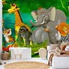 Vlies Fototapete - Colourful Safari 200x140 cm Für Kinder Produktbild-Vorschau 1