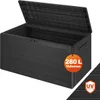 A black storage box with its lid open, shown on a white background. Produktbild-Vorschau