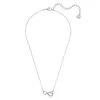 Swarovski ketting 5520576 Infinity, wit, met rhodineren Productafbeelding-voorbeeld 3