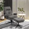 HOMCOM Relaxsessel mit Hocker, Drehbarem Fuß Fernsehsessel Produktbild-Vorschau 2