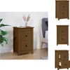 vidaXL Nachttisch Honigbraun 40x35x61,5 cm Massivholz Produktbild-Vorschau 1