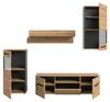 Kastensysteem Caserta, eikenhoutdecor, grijs. Productafbeelding-voorbeeld 3