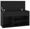 vidaXL Schuhbank Schwarz 80x30x45 cm Holzwerkstoff Produktbild-Vorschau 5