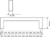 Technical drawing of a handle with dimensions and measurements. Produktbild-Vorschau