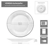 6x Venedig Kuchenteller Ø20,5cm Porzellan Weiß Relief Produktbild-Vorschau 5