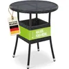 Juskys Polyrattan Gartentisch Yoro rund - wetterfest Ø 60 Produktbild-Vorschau 1