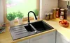 Granitspüle Schwarz 90 x 50 cm, Spülbecken + Ablauf-Set, Produktbild-Vorschau 7