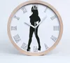 Holzuhr 30fi cm wanduhr - weiße Spitzen - Silhouette einer Produktbild-Vorschau 1