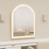 A well-lit vanity area with a large arched mirror with integrated LED lighting. Náhled obrázku produktu