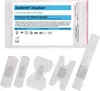 A product shot of a refill set for a plaster dispenser, showing the packaging and several individual plasters. Anteprima dell’immagine prodotto