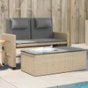 vidaXL Panchina da giardino regolabile con cuscino Beige Anteprima dell’immagine prodotto 2
