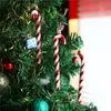 6x Zuckerstangen rot-weiß – glitzernder Baumschmuck für Produktbild-Vorschau 5