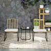 Outsunny Rattan Gartenmöbel Set, Balkonmöbel Set für 2 Produktbild-Vorschau 2