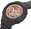 Close-up of a gray Casio G-Shock watch with a rose gold face. Anteprima dell’immagine prodotto
