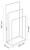 ModernHome AIE-43 - Porta asciugamani, 3 bracci, bianco Anteprima dell’immagine prodotto 10