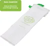 A white vacuum cleaner bag with green branding and text overlays. Produktbild-Vorschau