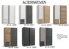 Schwebetürenschrank 2-trg. Kleiderschrank 135 cm Eiche Weiß Produktbild-Vorschau 9