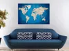 Vliesstoff Korkbild - Dark Blue Trail 90x60 cm Karten Produktbild-Vorschau 2