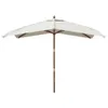 vidaXL Sonnenschirm mit Holzmast Sandfarben 300x300x273 cm Produktbild-Vorschau 3