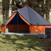 vidaXL Tipi-Familienzelt 6 Personen Grau und Orange Produktbild-Vorschau 2