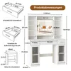 AIORBER Vanity Schminktisch mit LED Spiegel, 3 Lichtfarben, Produktbild-Vorschau 7
