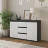 MIKEL - Cassettiera / credenza con 3 cassetti e 2 ante - Anteprima dell’immagine prodotto 3