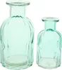 4x Vase Aqua türkis 10-19cm – Glas, Blumenvase, Vasenset Produktbild-Vorschau 1