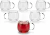 Relaxdays Gläser, 6er Set, mit Henkel, 400 ml, für Kaffee, Produktbild-Vorschau 1