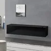Hängeboard ‘Evaton‘ mit 2 Klappen 140 x 33 x 30 cm Schwarz, Produktbild-Vorschau 7