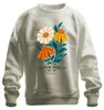Felpa girocollo vintage con stampa di girasoli, margherite Anteprima dell’immagine prodotto 1