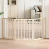 vidaXL Skladací plot pre psov 3 panely 150 cm topoľové Náhľad obrázku produktu 2